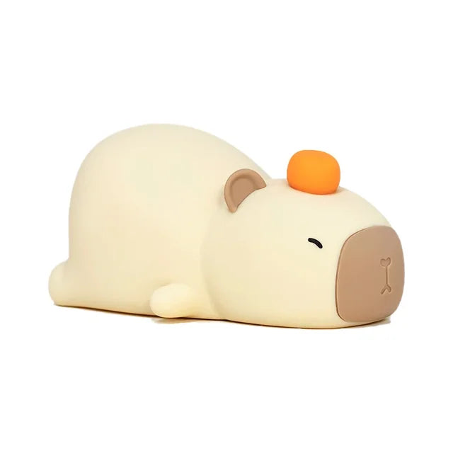 Cute Cartoon Capybara Silicone Night Light USB Rechargeable Timing Dimming Sleep Night Lamp for Children's Room Decor