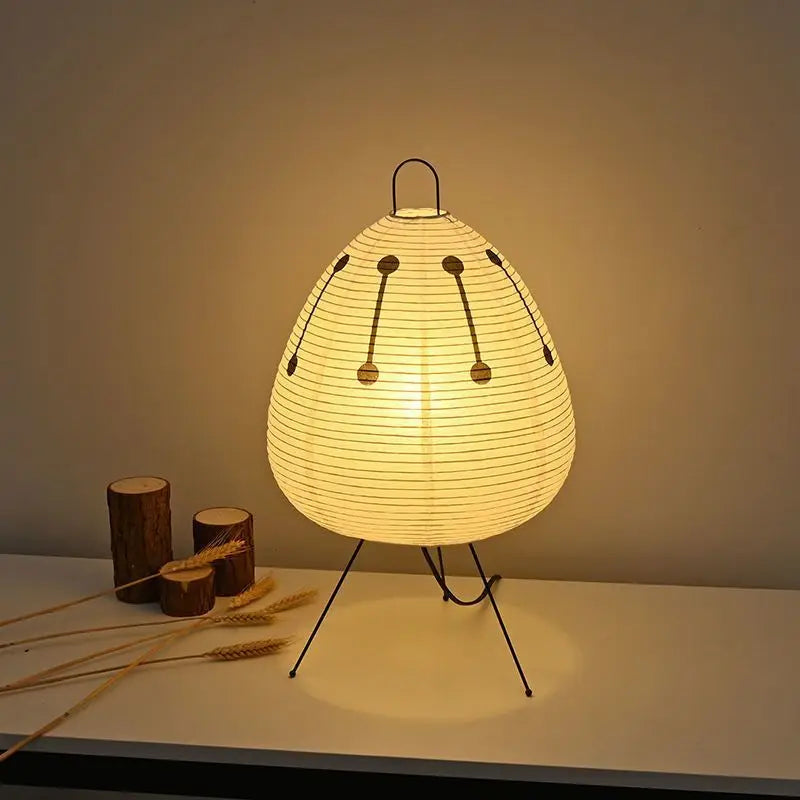 Japanese Style Tripod Rice Paper Table Lamps for Bedroom Akari Noguchi Yong Lantern Lamp Led Desk Lamp Bedside Living Room Decor